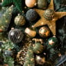 Kerstbal velvet groen bobbels