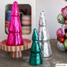 Kerstboom disco L - roze - ø11x29 cm