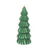 Kaars glossy kerstboom L - diverse varianten - ø9.5x23.5 cm