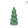 Kaars glossy kerstboom S - diverse varianten - ø8x17 cm