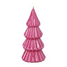 Kaars glossy kerstboom S - diverse varianten - ø8x17 cm