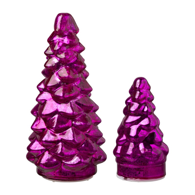 Lampje kerstboom klein - fuchsia - ø7x12 cm