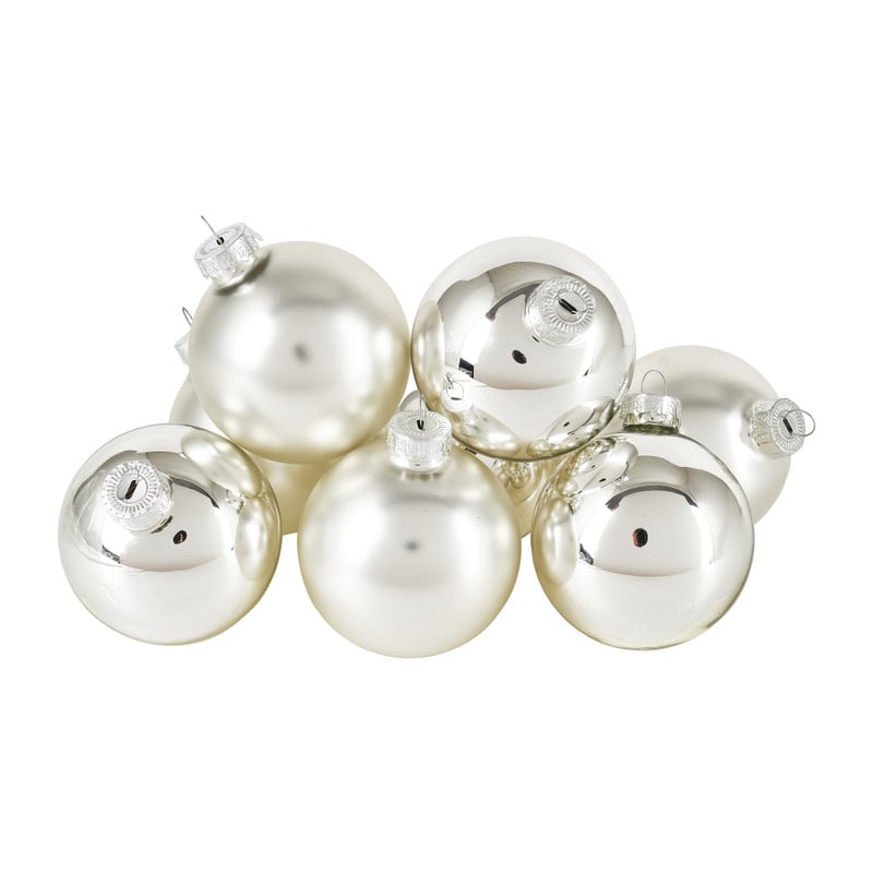 Onveilig accu Strikt Kerstbal zilver - glas - 8 stuks | Xenos