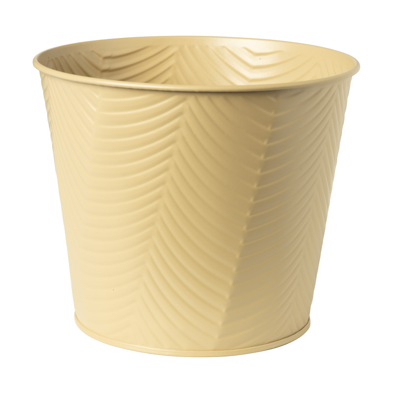 Bloempot patroon maat L - ø15x18 cm - beige