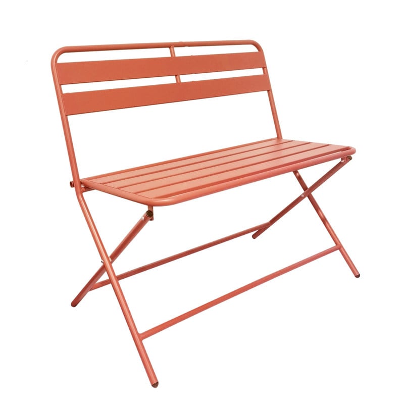 Inklapbare bistrobank Kos - rood - 81x90x48 cm