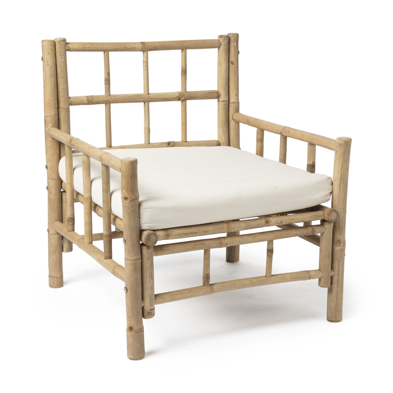 doe niet Oplossen markt Bamboe fauteuil met kussen - 70x70x80 cm | Xenos