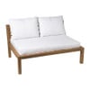 Loungebank acacia - bruin/wit - 120x90x64 cm