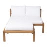 Hocker acacia - bruin/wit - 60x85x30 cm