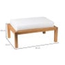 Hocker acacia - bruin/wit - 60x85x30 cm