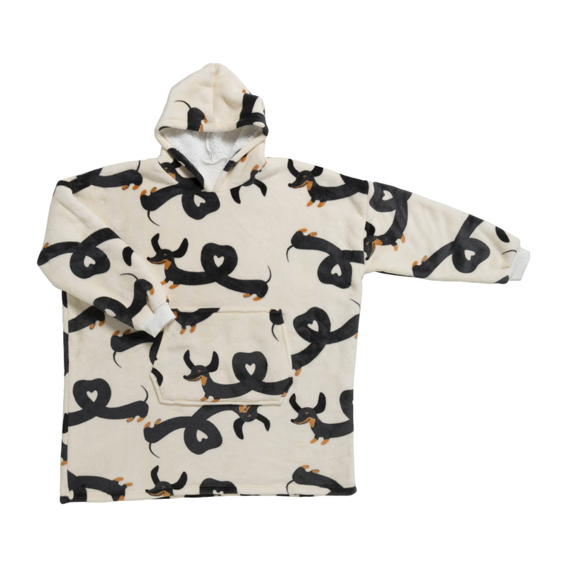 Oversized hoodie teckel - one size - polyester