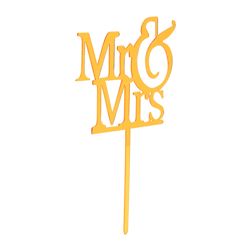 Tasty Me cake topper - Mr & Mrs - goud