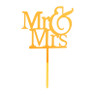 Tasty Me cake topper - Mr & Mrs - goud