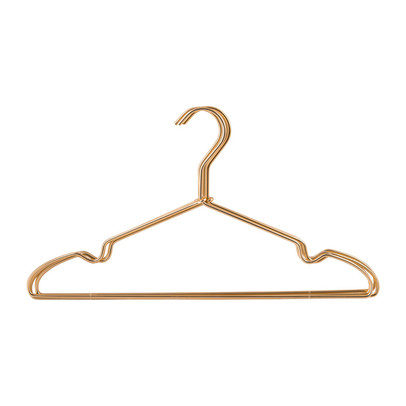 Voorloper String string Ruwe olie Ijzeren kledinghangers - goudkleurig - set van 4 | Xenos