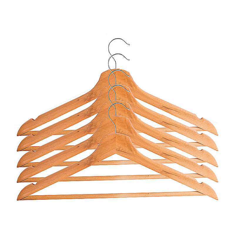Oprechtheid rollen dynamisch Houten kledinghanger - bruin - set van 5 | Xenos