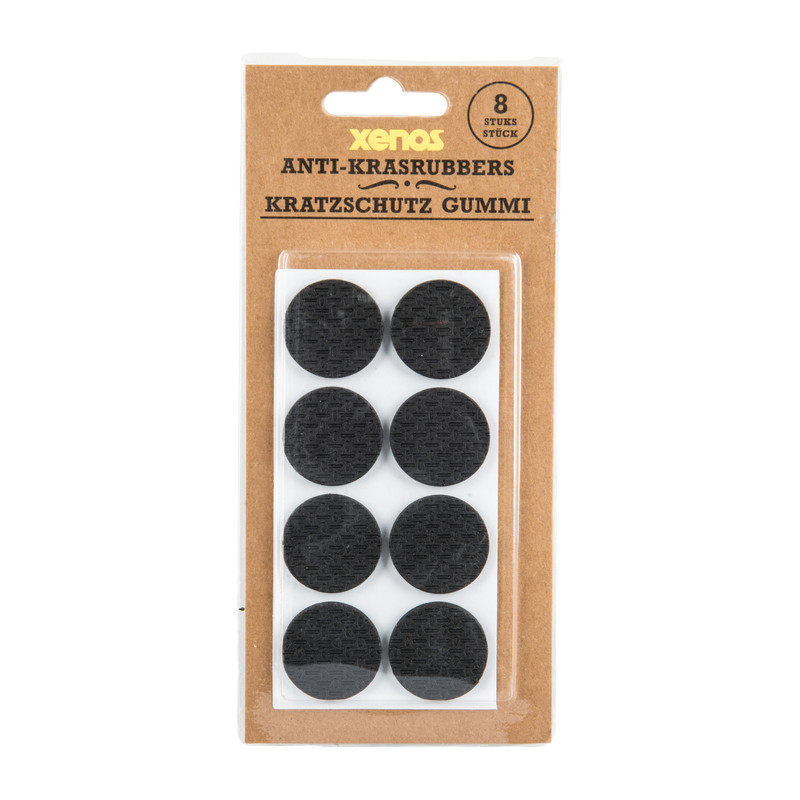 Anti-krasrubbers -zwart - set van 8