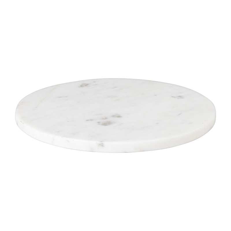 Borrelplank marmer rond - grijs - ø28x1.5 cm