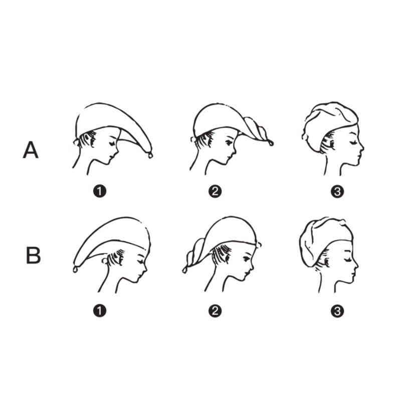 Handdoek tulband - aardbei - set van 2