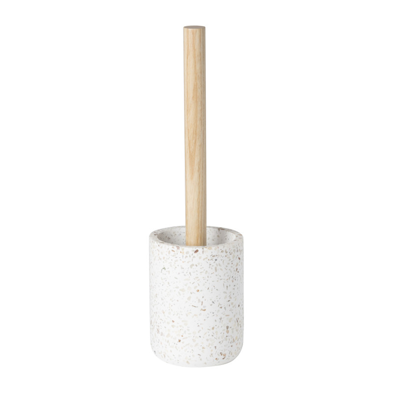 Toiletborstel Terrazzo - wit - ø10x37.5 cm