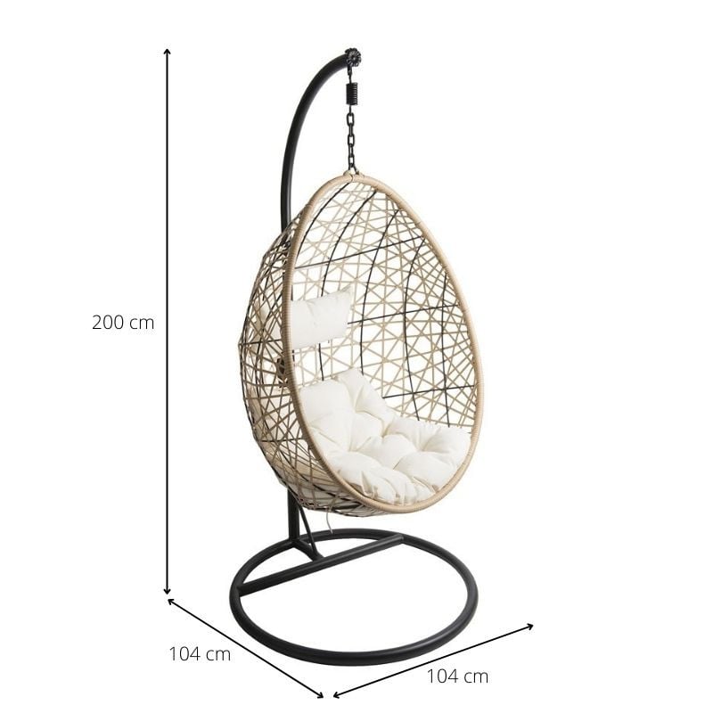 Interessant Mogelijk Gooi Hangstoel swing - naturel - 95x95x200 cm | Xenos