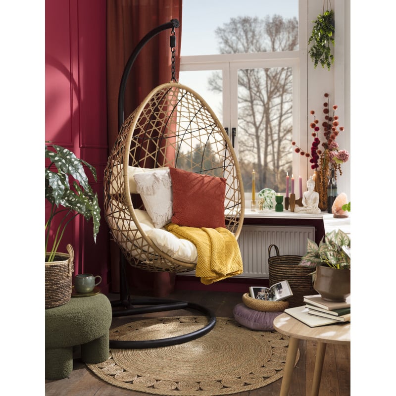 Interessant Mogelijk Gooi Hangstoel swing - naturel - 95x95x200 cm | Xenos