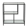 Vakkenkast Memphis - glas/ijzer - 60x60x30 cm