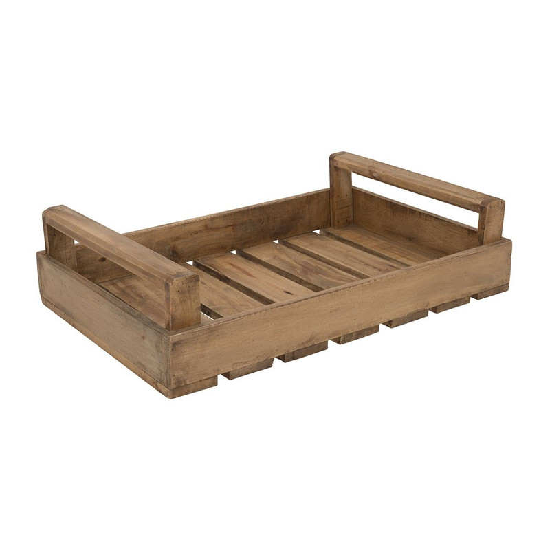 Nat Cusco Gedeeltelijk Tray met handvaten - recycled hout - 59x38x13 cm | Xenos