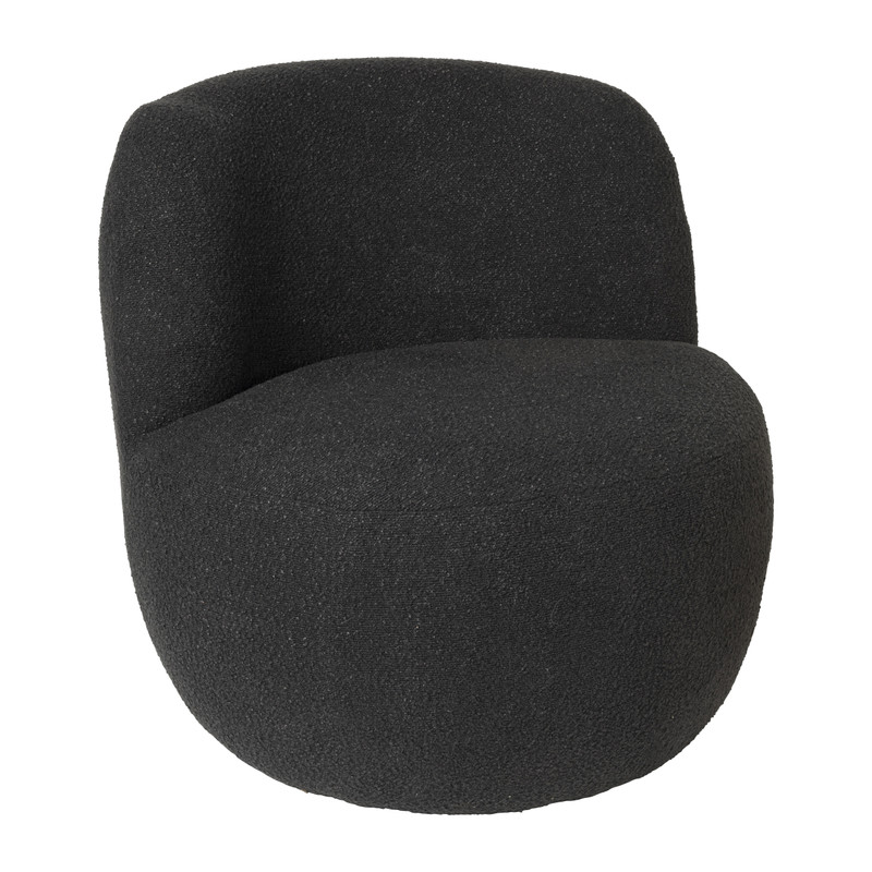 Teddy fauteuil - zwart - ø73.5x71.5 cm