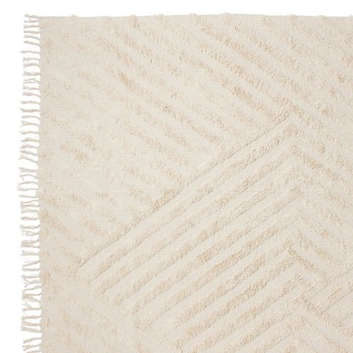 Tapijt zigzag - beige - 160x230 cm