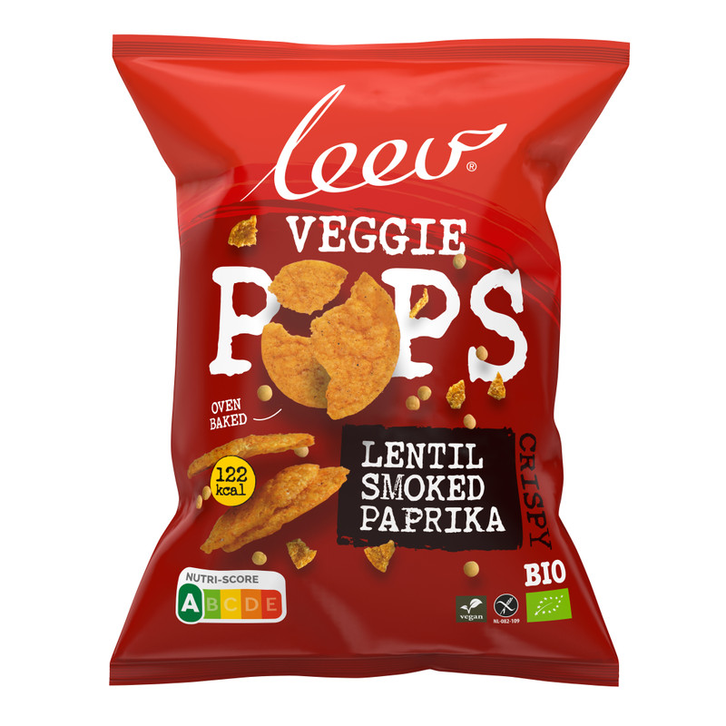 Leev Bio | Popped Chips | Paprika Bbq Linzen | 1 x 30g | Snel afvallen zonder poespas!