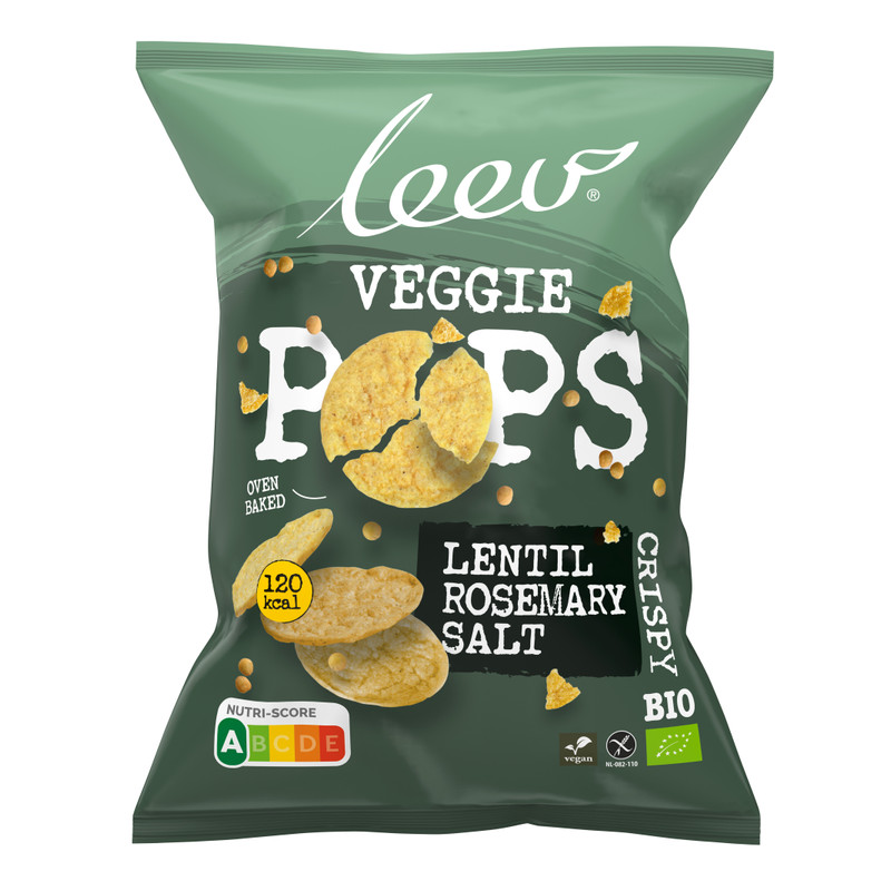 Leev Bio | Popped Chips | Rozemarijn Zeezout Linzen | 1 x 30g | Snel afvallen zonder poespas!