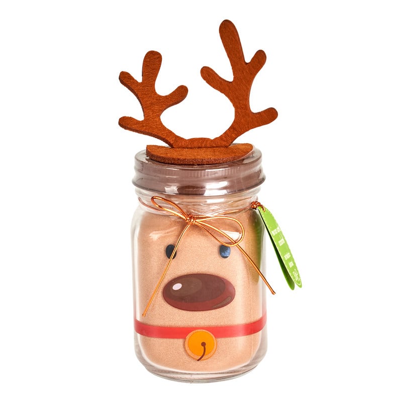 Mason jar rendier - Hot cocoa