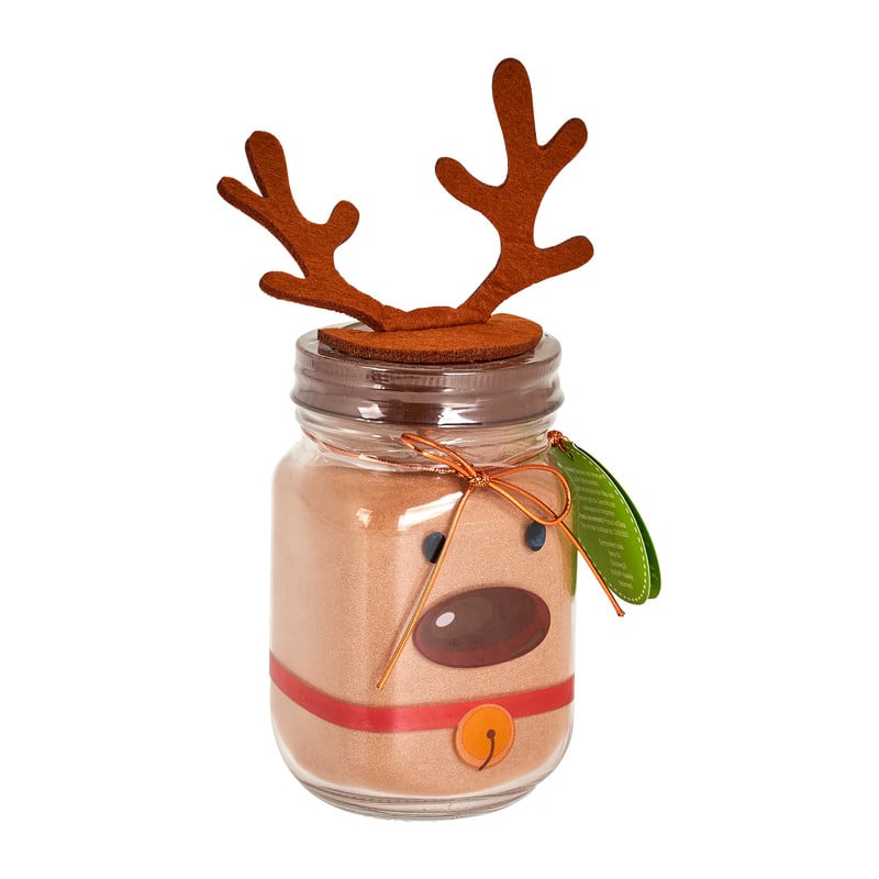 Mason jar rendier - Hot cocoa