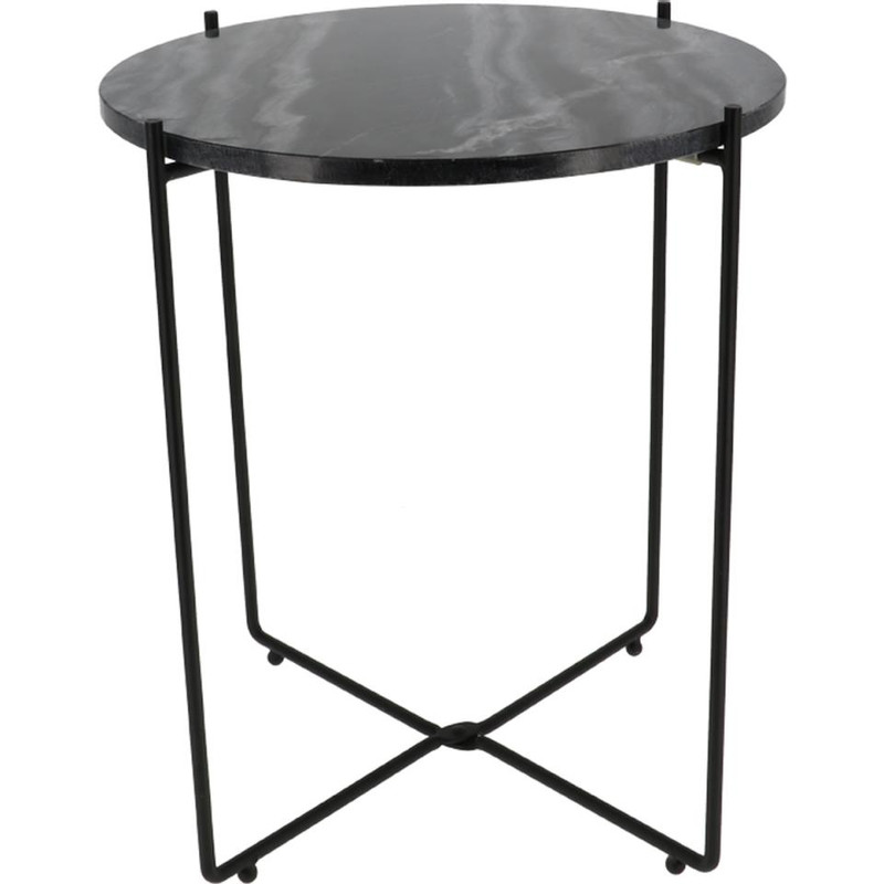 tafel alcohol Oceanië Compactor bijzettafel Agnetta - zwart - 41x47.5 cm | Xenos